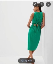 GAP Tie-Back Midi Dress – Deluxe Green – Size M