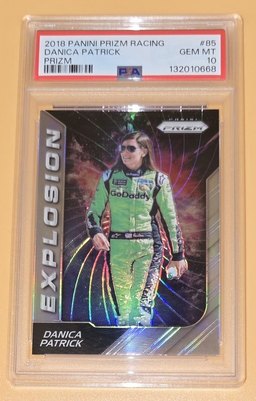 Danica Patrick PSA 10 Low Pop Silver Prizm Explosion 2018 Panini Prizm Racing 85