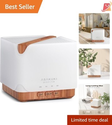 Essential Oil Diffuser 700ml Ultrasonic Aromatherapy Humidifier Nightlight