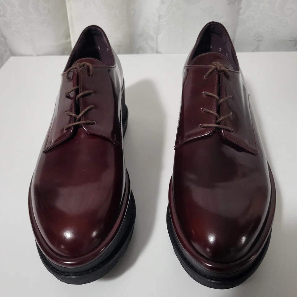 STUART WEITZMAN 女式 Kent 高架厚底牛津鞋 9M 码勃艮第 $598 — 第 3/4 张图片