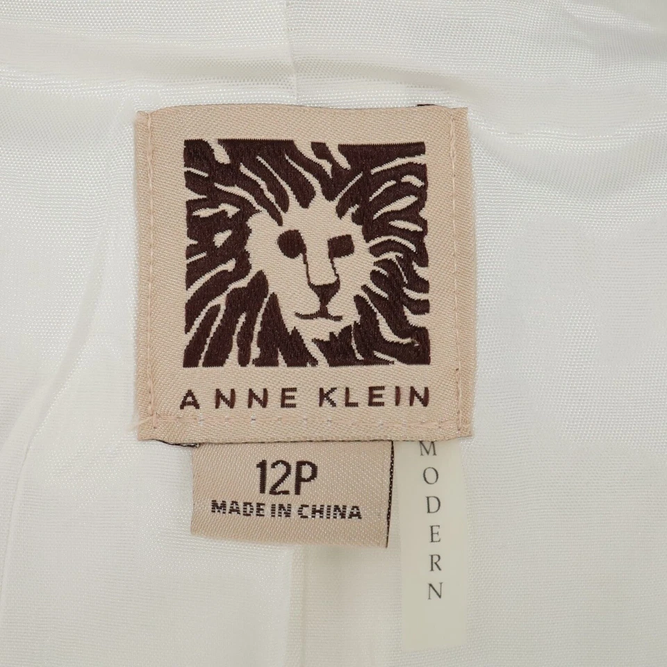 Anne Klein юбка костюм Petites 12P слоновой кости с подкладкой эластичной подпоясанный прибрежный карьера новый - Изображение 3 из 4