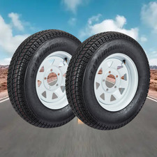 2 Pk St17580d13 Trailer Tires And 13 Rims Wheels 5 Lug On 4.5 175 80 13 Tires
