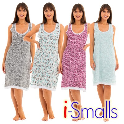 i-Smalls Damen Spitzen Träger Negligee Nachthemd Frühling/Sommer 2021 kurze Länge
