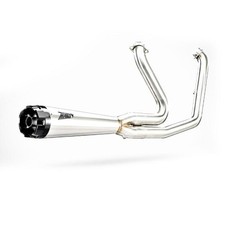 ZARD Full Exhaust Harley-Davidson Street Bob 2025 Polished Steel Racing