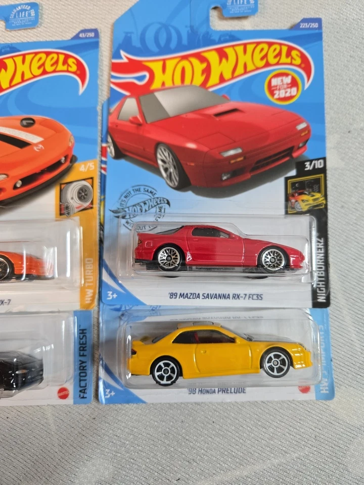 2017|Hot Wheels|Mazda|RX-7|Honda|Prelude|Lote de 4|2020 Foto 4 de 4