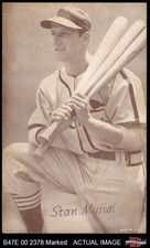 1947 Exhibits Stan Musial  Kneeling Cardinals HOF COMMON VARIATION 1 - POOR