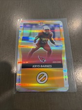 2025 UNO Elite Core Krys Barnes #014 Yellow Foil Arizona Cardinals