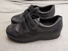 Propet Vista Walker Strap Shoes Mens Size 10 5E Black Leather Comfort M3915