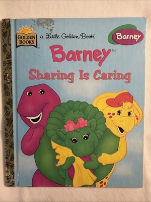 Vintage A Little Golden Book Barney Sharing Is Caring 1996 #8181