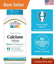 Calcium Plus D3 Softgels 90 Count - Quickly Absorbed for Optimal Health