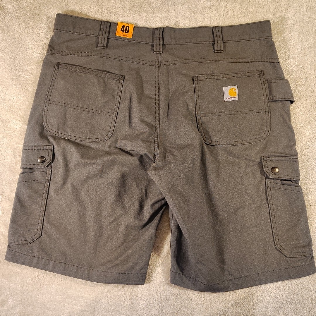 Carhartt Mens Rugged Flex Relaxed Ripstop Cargo Work Shorts 40 x 11" Inseam Gray thumbnail 12