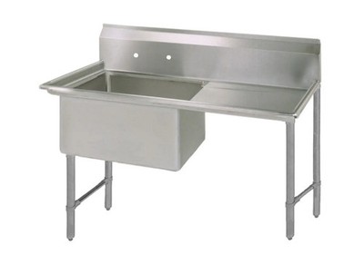 BK Resources 24''x24''x14'' One Compartment 16 Gauge Stainless Steel Sink