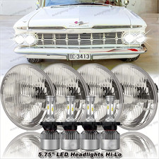 4pcs 5-34 5.75 White Led Halo Headlights For Chevy Impala Bel Air El Camino 4pcs 5-34 5.75 White Led Halo Headlights For Chevy Impala Bel Air El Camino