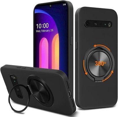 for LG V60 ThinQ 5G / V60 ThinQ 5G UW Phone Case 360° Rotatable Ring Holder