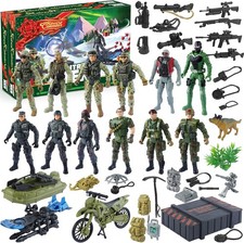 2026 Christmas Advent Calendar W/ Military Army Man 24 Days Countdown Calendar