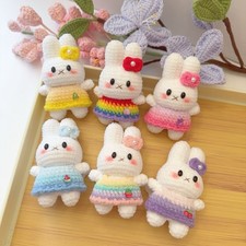 Handmade Crochet Miffy Bunny Keychain  Crochet finished product