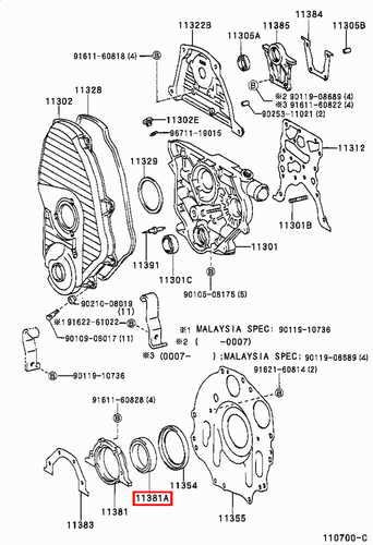 Genuine Hilux LN110 LN109 LN108 LN107 LN106 3L 2L Rear Main Oil Crankshaft Seal - Picture 7 of 20