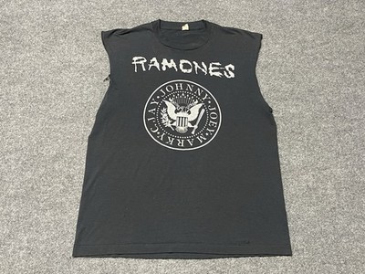 Vintage Ramones Shirt Adult Large 80s Punk DIY Sleeveless Tank Top Single Stitch
