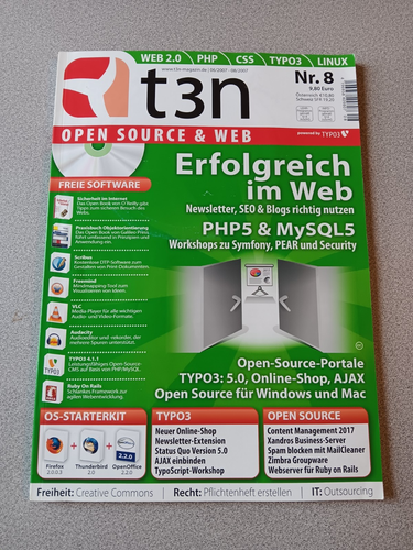 German computer magazine with CD t3n Open Source & Web #8 2007 | eBay