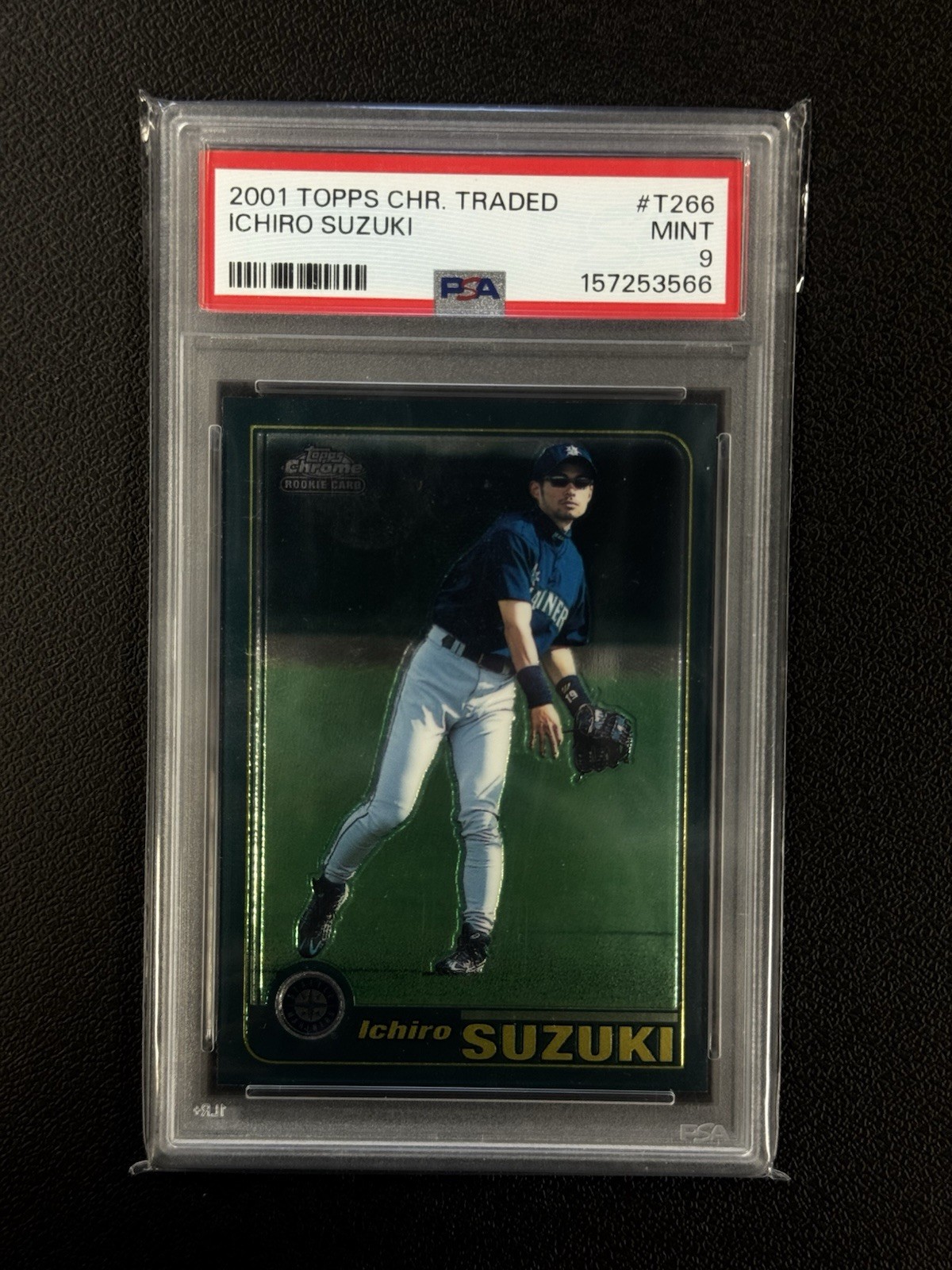 Ichiro Suzuki 2001 Topps Chrome Traded Rookie RC #T266 PSA 9 MINT SEA MLB HOF