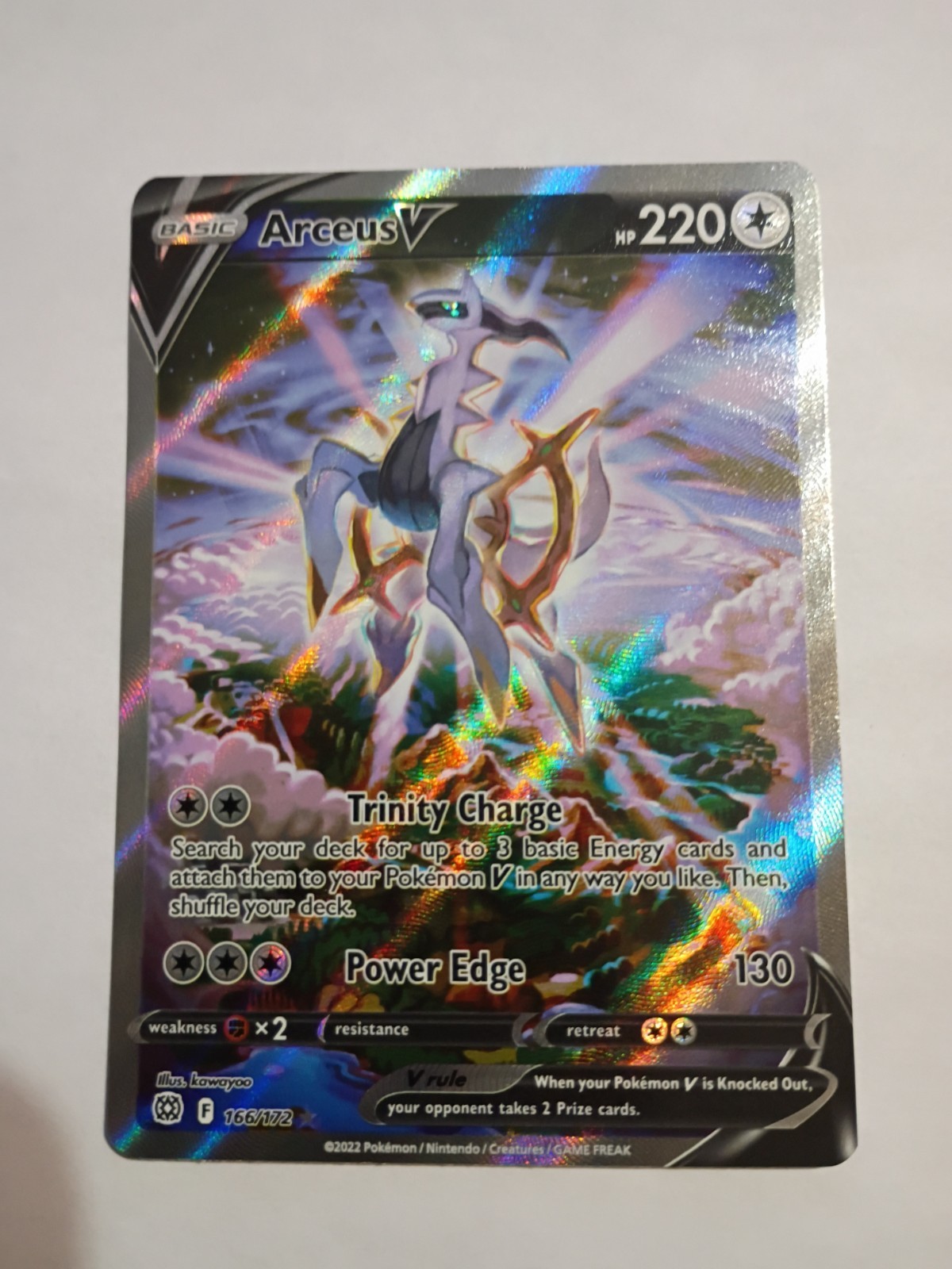 Arceus V  166/172 Brilliant Stars Full Art (Near Mint / Ungraded)