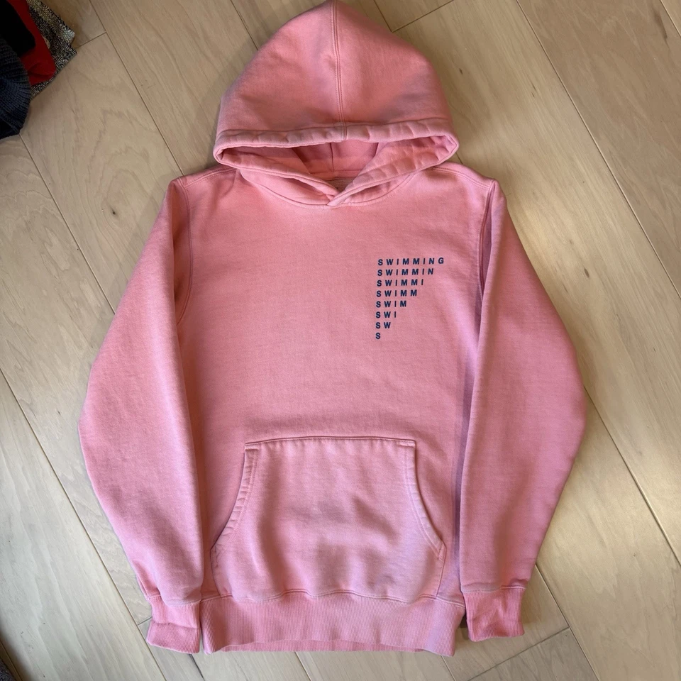 Mac Miller 游泳帽衫小号粉色套衫波浪嘻哈街头服饰 — 第 2/4 张图片