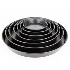 Black Round Heavy Duty Plastic Water Plant Pot Saucer 20/30/35/40/45cm