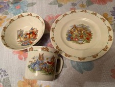 Royal Doulton Fine Bone China Bunnykins 3-Piece Set: Cup, Bowl and Plate