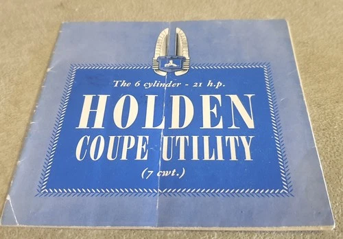 1951 HOLDEN FX COUPE UTILITY  Original Sales Brochure RARE