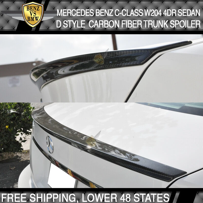 Fits 08-14 Benz C-Class W204 Sedan D Style Rear Trunk Spoiler Carbon Fiber - CF - Изображение 2 из 3