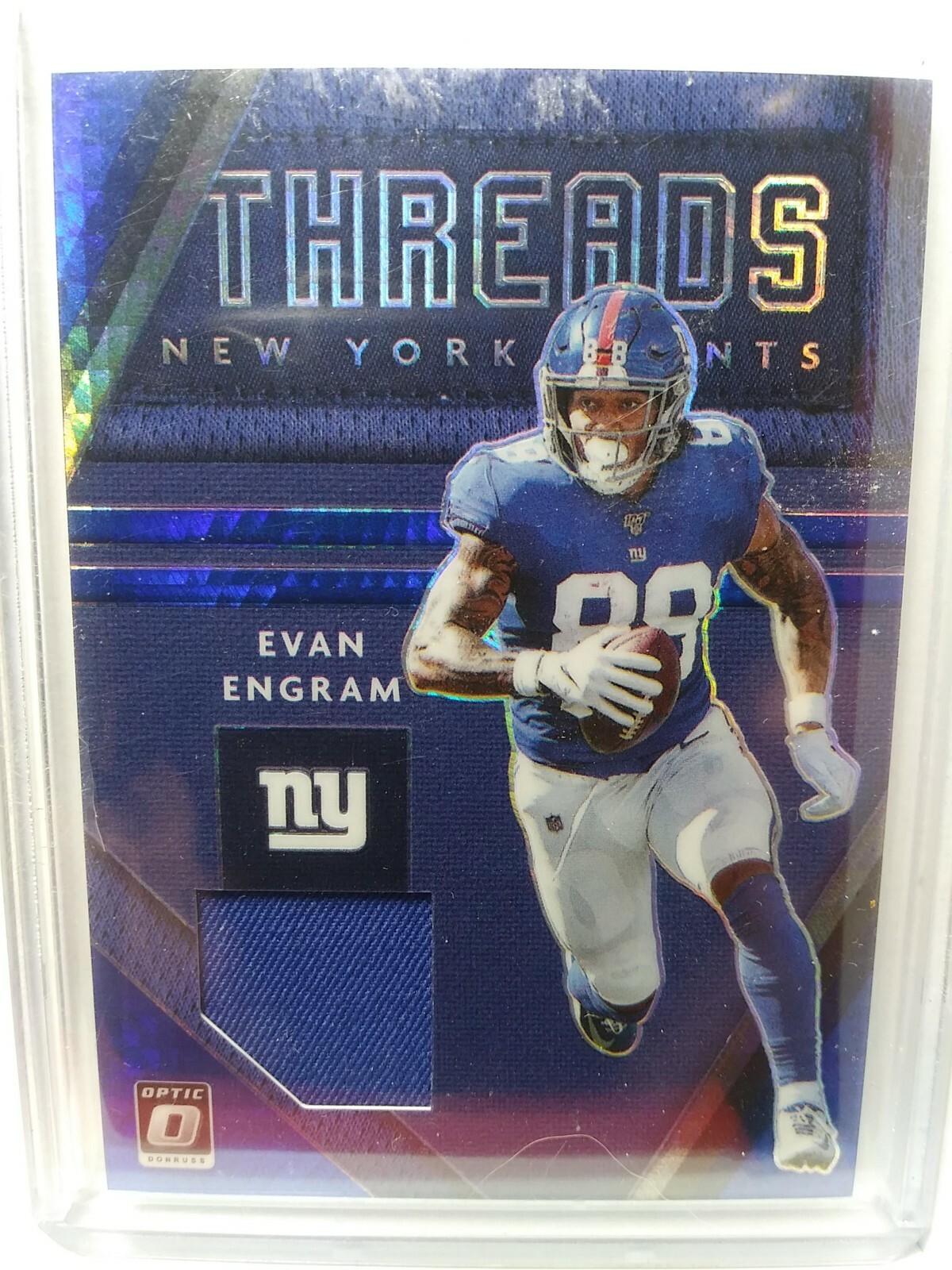 2020 Panini Donruss Optic Threads Blue Prizm EVAN ENGRAM Patch DT-EE