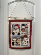 Handcrafted Quilted Snowman Wall Hanging