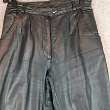 Women Vintage Wenjilli Genuine Leather Pants SIze 6 Biker Sturgis 