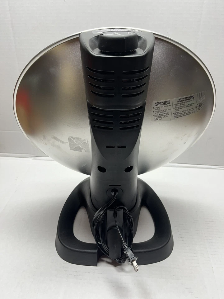 Presto Heat Dish Tilt Parabolic Electric Heater Black 3 Settings 1000W #0792801 - Image 3 of 4