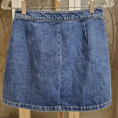 Zara Ladies Mini Short Denim Blue Skirt Size XS