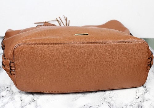 Rebecca Minkoff Tan Brown Grainy Leather Hobo Shoulder Shopper Bag - Picture 11 of 14