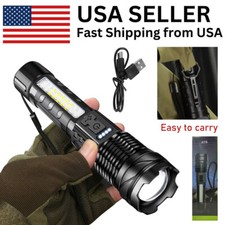 Super Bright 22000LM LED Flashlight High Powered Torch USB Rechargeable Lamp