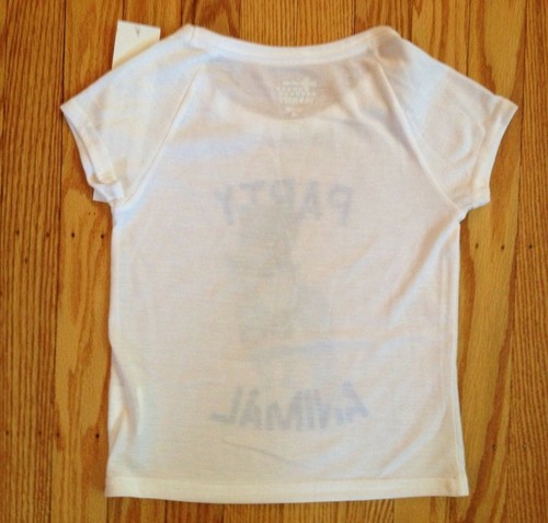 NWT Girl's Old Navy White Sleep Shirt with Party Animal - Size XS 5 - Picture 3 of 4