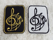 Treble Clef 3" Embroidery Iron-on Patch E37 
