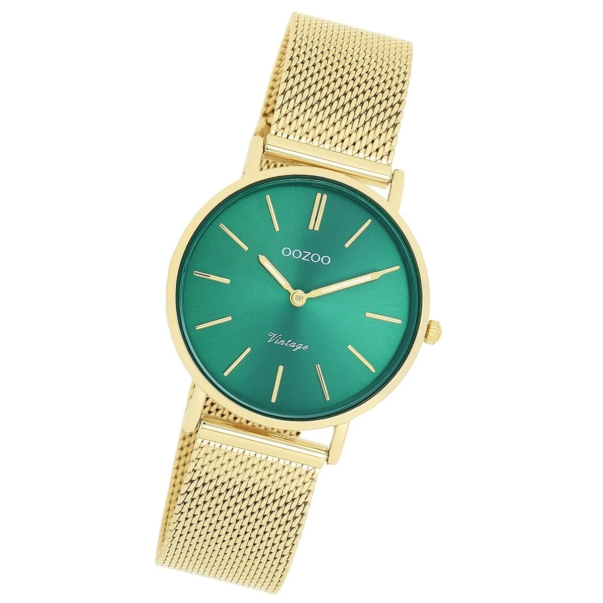 Oozoo Montre Bracelet pour Femmes Vintage S rie Analogue M tal Mesh Dor