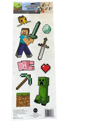 MINECRAFT gamers  wall stickers 9 decals peel and stick vinyl decorations