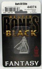 Reaper 44074 Dark Elf Elite Bones Black Elven Warrior Dual Wield Fighter Hero