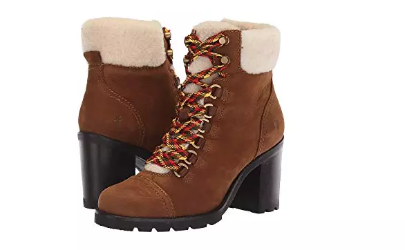 New in Box Womens Frye Addie Hiker Strap Boots Tobacco Size 6