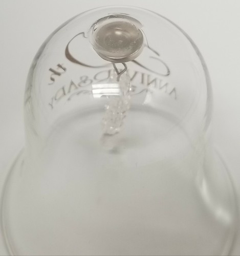 50th wedding anniversary glass bell crystal clear ball engraved- as is - Picture 5 of 12