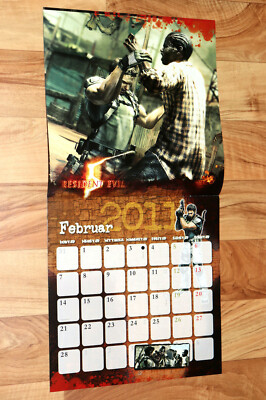 2011 Resident Evil 5 Capcom Very Rare Calendar Chris Redfield