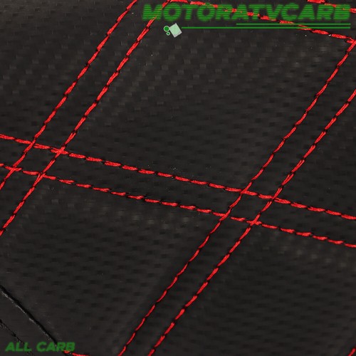For Touring 2008-2020 Red Lattice Stitch Carbon Fiber Gripper Step 2 Up Seat - Picture 7 of 12
