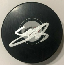STEVEN LORENTZ SIGNED CAROLINA HURRICANES HOCKEY PUCK W/ CASE COA
