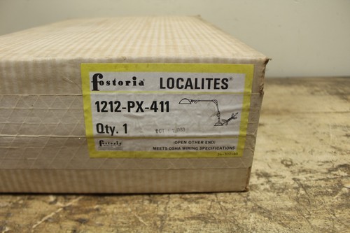NOS GREEN Vintage Fostoria Articulating Industrial Machine Light Lamp WOW!! - 第 6/6 張圖片