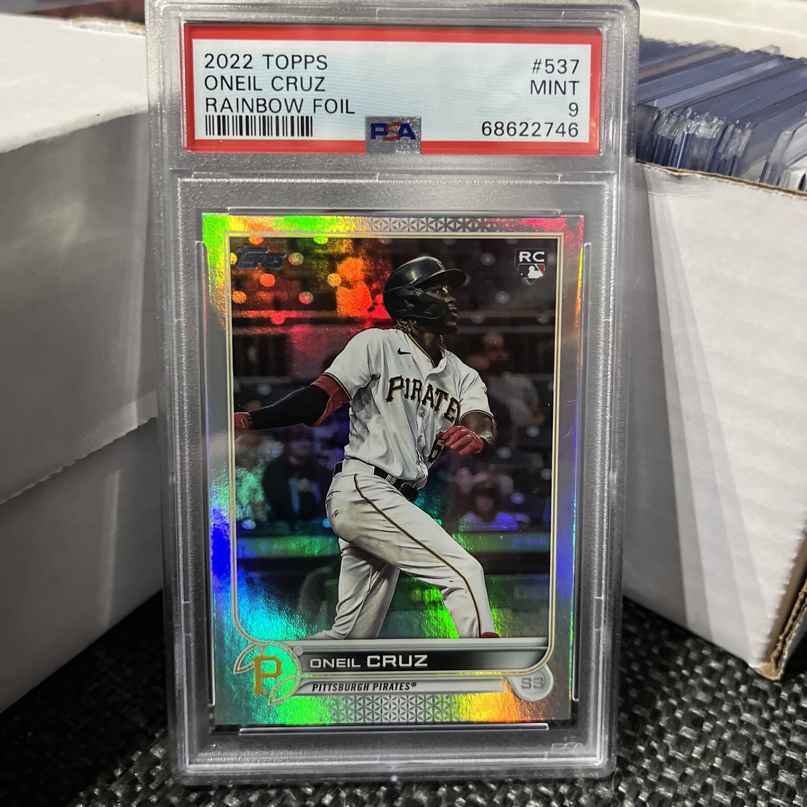 2022 Topps Series 2 Oneil Cruz Rainbow Foil Rookie PSA 9 Pittsburgh Pirates
