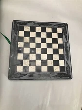 Vintage Handmade Carved Stone Chess Set Fish Themed Intuit Indian Style